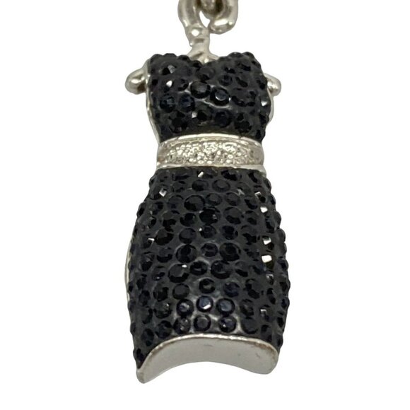 Auth SWAROVSKI - Black Silver Hardware Swarovski Crystal Bag Charm - Picture 4 of 4